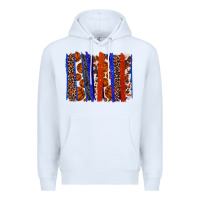 White Basketball brushstroke Premium Hoodie - HowdyJamesFarm