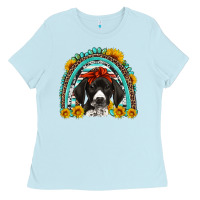 Baby Blue german shorthaired pointer western rainbow Ladies Tee - Artiststas
