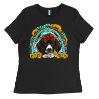 Black german shorthaired pointer western rainbow Ladies Tee - Artiststas
