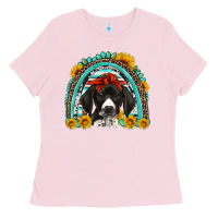 Bubblegum Pink german shorthaired pointer western rainbow Ladies Tee - Artiststas