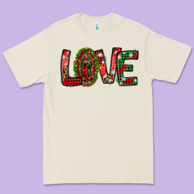 Our Lady Of Guadalupe Christmas Love Premium Tee Designed By Jasminsmagicworld