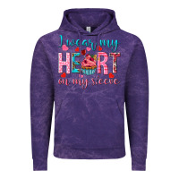 Cloud Purple i wear my heart on my sleeve Vintage Hoodie - NancyCooperArtShop