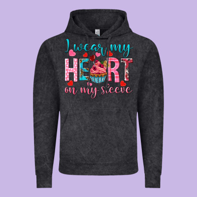 I Wear My Heart On My Sleeve Vintage Hoodie Designed By Nancycooperartshop