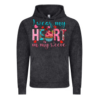 Vintage Black i wear my heart on my sleeve Vintage Hoodie - NancyCooperArtShop