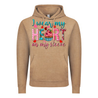 Vintage Coffee i wear my heart on my sleeve Vintage Hoodie - NancyCooperArtShop