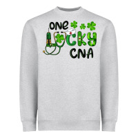Heather Grey St. Patrick's Day One Lucky Cna Heavyweight Sweatshirt - RanaPortraitStore