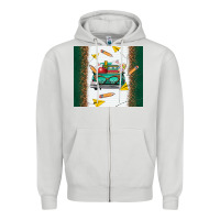 Dove Grey back to school truck Zipper Hoodie - TumblerDesignByShophia
