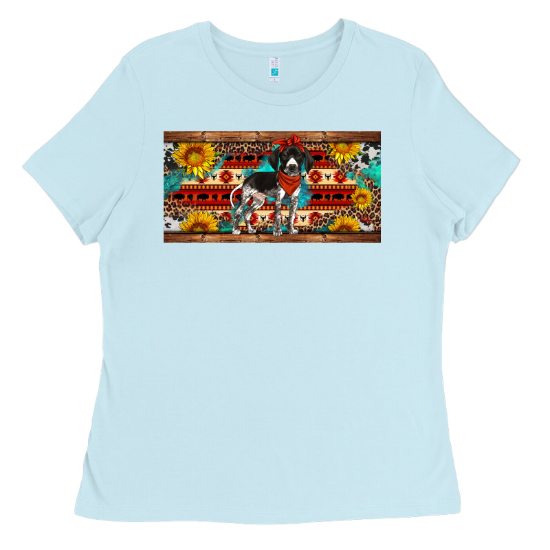 German Shorthaired Pointer License Plate Ladies Tee by Artiststas | Teevron