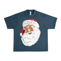 Midnight Navy Santa Urban Heavy Tee - NancyCooperArtShop