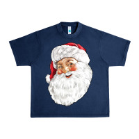 Navy Santa Urban Heavy Tee - NancyCooperArtShop
