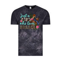 Cloud Black just a girl who loves horses Vintage Tee - MaliasSmallBusiness