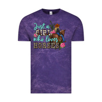 Cloud Purple just a girl who loves horses Vintage Tee - MaliasSmallBusiness