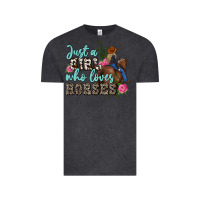 Just A Girl Who Loves Horses Vintage Tee | Teevron