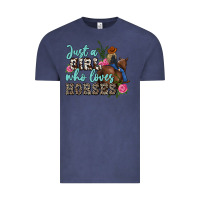 Vintage Denim just a girl who loves horses Vintage Tee - MaliasSmallBusiness