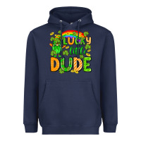 Navy St. Patrick's Lucky little dude Heavyweight Hoodie - OliviaCreatesArt