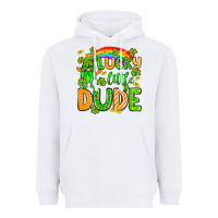 White St. Patrick's Lucky little dude Heavyweight Hoodie - OliviaCreatesArt