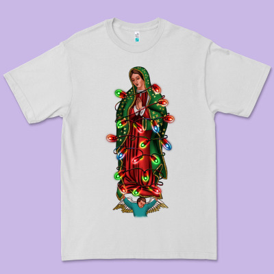 Our Lady Of Guadalupe Christmas Premium Tee Designed By Jasminsmagicworld