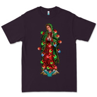 Plum our lady of Guadalupe Christmas Premium Tee - Jasminsmagicworld