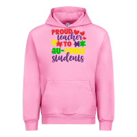 Fuchsia Pink proud teacher to ausome students Urban Hoodie - CowhideDigitalArt