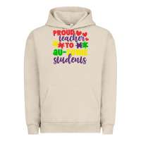Pigment French Oak proud teacher to ausome students Urban Hoodie - CowhideDigitalArt