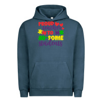 Pigment Midnight Navy proud teacher to ausome students Urban Hoodie - CowhideDigitalArt