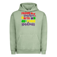Pigment Oil Green proud teacher to ausome students Urban Hoodie - CowhideDigitalArt