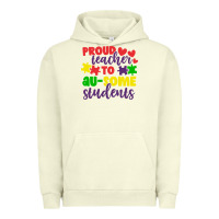 Pigment Pistachio proud teacher to ausome students Urban Hoodie - CowhideDigitalArt