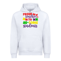 White proud teacher to ausome students Urban Hoodie - CowhideDigitalArt