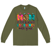 Army Green mom in every season she shines with grace Long Sleeve Tee - Artiststas
