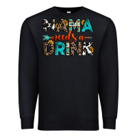 Black mama needs a drink Premium Sweatshirt - OliviaCreatesArt