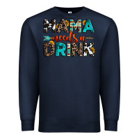 Navy mama needs a drink Premium Sweatshirt - OliviaCreatesArt