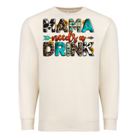 Sandshell mama needs a drink Premium Sweatshirt - OliviaCreatesArt