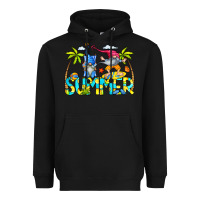 Black Summer Gnomes Heavyweight Hoodie - CowCowDesign