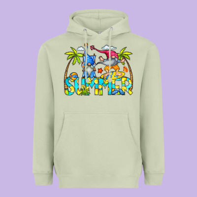 Summer Gnomes Heavyweight Hoodie Designed By Cowcowdesign