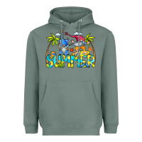 Sage Summer Gnomes Heavyweight Hoodie - CowCowDesign