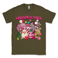 Army Green retro pink christmas vibes Classic Tee - MaliasSmallBusiness