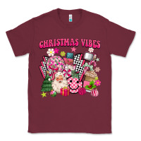 Burgundy retro pink christmas vibes Classic Tee - MaliasSmallBusiness