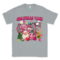 Heather Grey retro pink christmas vibes Classic Tee - MaliasSmallBusiness