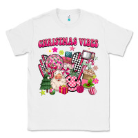 White retro pink christmas vibes Classic Tee - MaliasSmallBusiness