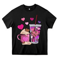 Black valentines day heart coffe Heavy Core Tee - AdoDesignShop