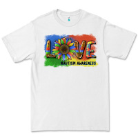 White sunflower love autism awareness Premium Tee - BarkalooDesign