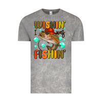 Cloud Rock wishing i was fishing Vintage Tee - MaliasSmallBusiness
