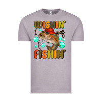 Vintage Zinc wishing i was fishing Vintage Tee - MaliasSmallBusiness