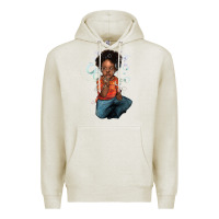 Oatmeal Heather Afro black boy Premium Hoodie - HowdyJamesFarm