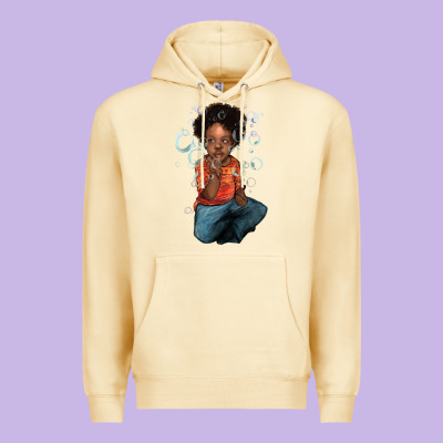 Afro Black Boy Premium Hoodie Designed By Howdyjamesfarm