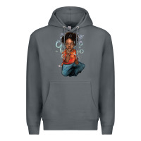 Rock Afro black boy Premium Hoodie - HowdyJamesFarm