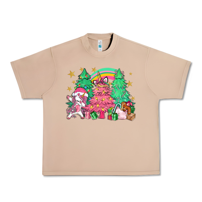 Unicorn Christmas Trees Urban Heavy Tee by NancyCooperArtShop | Teevron