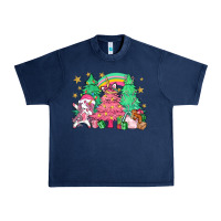 Navy Unicorn Christmas trees Urban Heavy Tee - NancyCooperArtShop