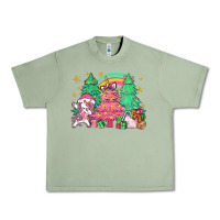 Oil Green Unicorn Christmas trees Urban Heavy Tee - NancyCooperArtShop