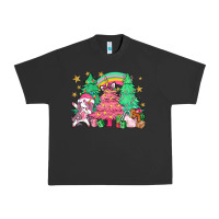Pigment Black Unicorn Christmas trees Urban Heavy Tee - NancyCooperArtShop